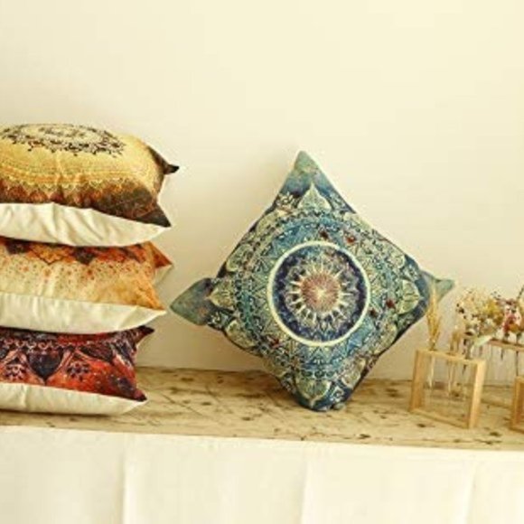 Free People 4pc Floral Boho Mandala Pillow Case - Picture 5 of 8
